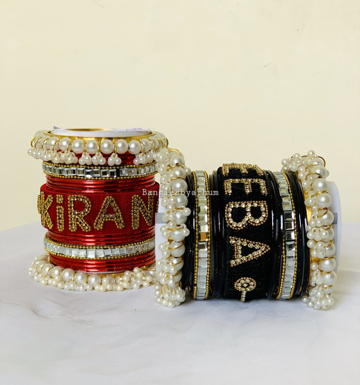 CUSTOMIZE NAME BANGLES SET.